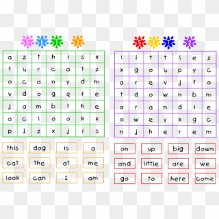 Word Search Words - Word Search For Year 1 Clipart