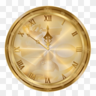 Tubes Horloges En Png - Gold Clock Png Clipart