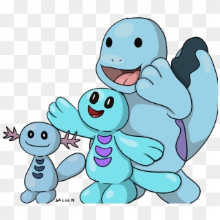 Wippor With Wooper And Quagsire- See How Similar Wippor - Cartoon Clipart