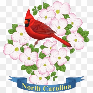 Bleed Area May Not Be Visible - North Carolina State Flower And Bird Clipart