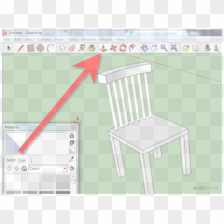 Image Titled Design A Spindleback Chair Using Sketchup - Sketchup Clipart