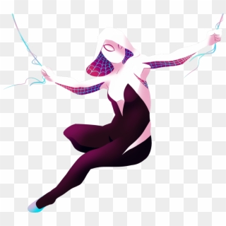 Transparent Spider-gwen Swinging Onto Your Dash - Spider Gwen No Background Clipart