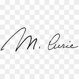 Marie Curie Signature - Marie Signature Clipart