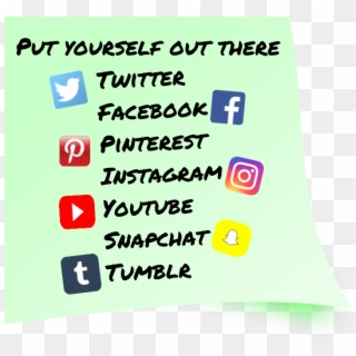 Sticky Note Twitter Snapchat Facebook Instagram Youtube - Circle Clipart