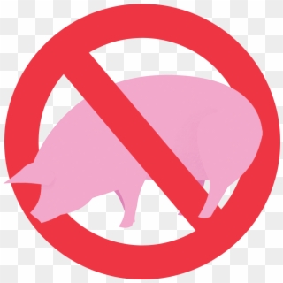 Food Poisoning Causes - No Pork Sign Png Clipart