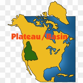 Plateau / Basin Map - Northwest Coast Native American Map Clipart