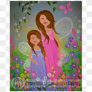 Heavenly Bodies Mother Daughter Angels Girls Kids Wall - Girl Clipart