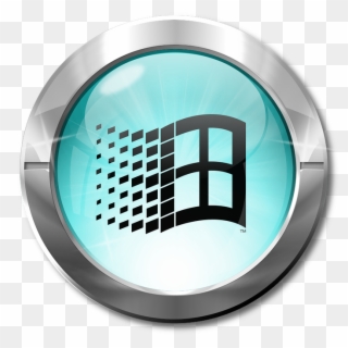 Icon 3d Ie Blue Metal On The Desktop - Microsoft Windows 1 X Clipart