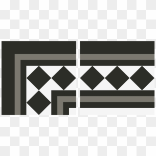 Faixa Dupla Losango 134fx - Svartvit Klinker Clipart