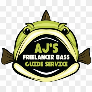 Aj's Freelancer Bass Guide Service Logo Clipart