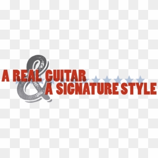 A Real Guitar And A Signature Style - Graphic Design Clipart