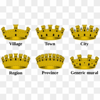 Capital, Modern Elaborations Of Mural Crowns Of Catalan - Mural Crown Clipart