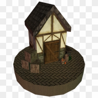 Village House House 3d Medieval Architecture - Outhouse Clipart