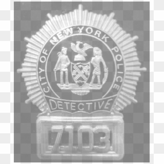 Nypd Detective Shield Transparent Bw - Nys Court Officer Badge Clipart