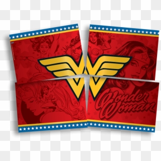 Painel Mulher Maravilha - Wonder Woman Logo Red Background Clipart