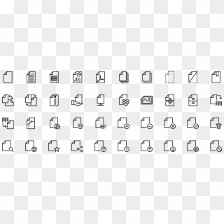 Icon Files - Monochrome Clipart