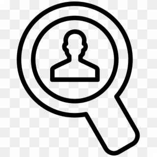 Search Of A Person Outlined Magnifier Tool Comments - Icono Lupa Y Persona Clipart