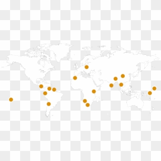 World Icon Yellow Marker-crop - World Map Clipart