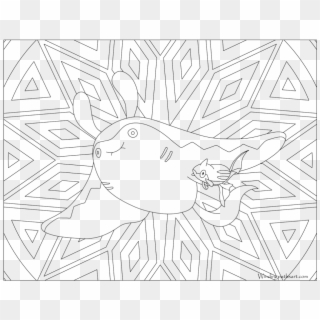 Adult Pokemon Coloring Page Mantine - Line Art Clipart