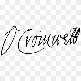 Signature Of Oliver Cromwell - Calligraphy Clipart