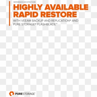 Highly Available Rapid Restore With Veeam Backup & - Orange Clipart