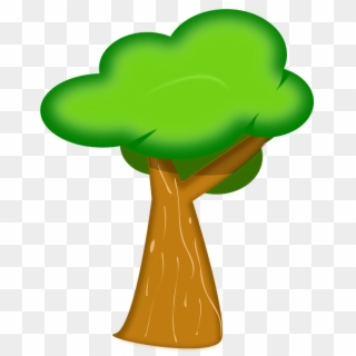 Tree, Trunk, Bark, Green, Forest, Foliage, Brown - Tree Cartoon Gif Png Clipart
