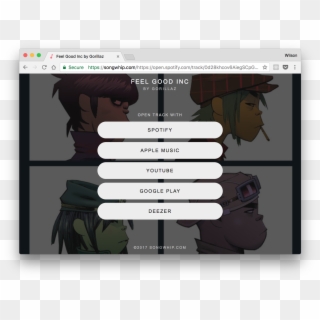 Songwhip Announces Support For Google Play Music - Gorillaz Demon Days Clipart