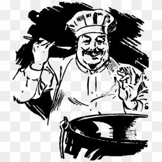 Chef With A Large Pot Big Image Ⓒ - Black Chef Silhouette Png Clipart