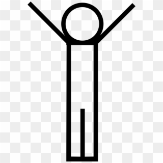 Person Standing With Arms Up Comments - Icon Clipart