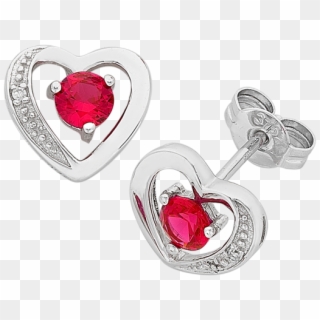 Earring Transparent Ruby - Heart Clipart