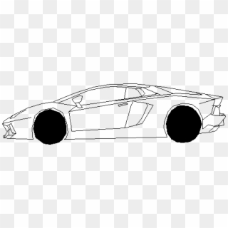 Lamborghini Drawing Black And White - Lamborghini Clipart