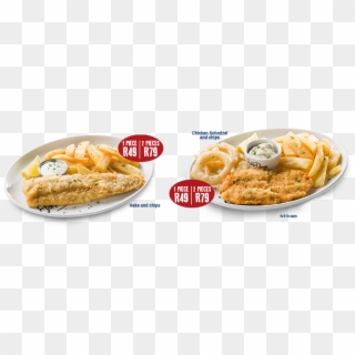 Tuesday Hake Or Schnitzel And Chips - John Dory's Tuesday Special Clipart