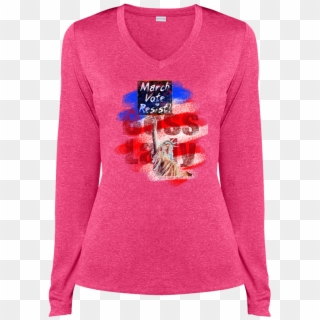 March Vote Resist Boss Lady March For Liberty • Ladies' - Long Sleeve Women's Shirt Png Clipart