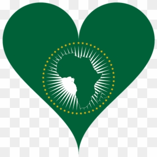 Love Flag African Union Heart Africa - African Union Flag Vector Clipart