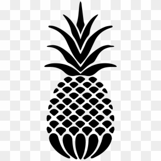 Drawing Pineapple Black And White - Silhouette Pineapple Clipart Png Transparent Png