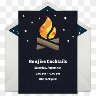 Bonfire Online Invitation - Graphic Design Clipart