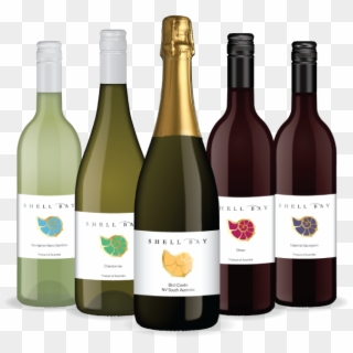 Shell Bay Wine Range - Australian Wine Bottle Label Clipart