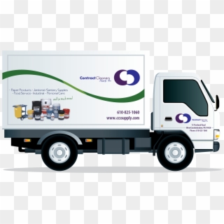 Contract Cleaners Supply Delivery - Truck Vector Clipart