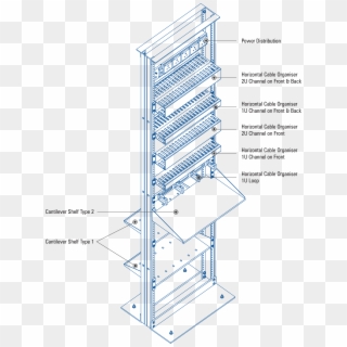 Rack Stabilising Kit Vertical Cable Organisor Loop - Shelf Clipart