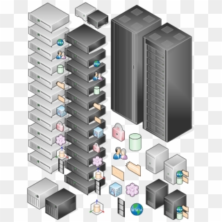 Sample Of Gallery Shapes - Data Center Stencil Visio Clipart