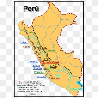 Ancient Peru Map - Chavin De Huantar On A Map Clipart