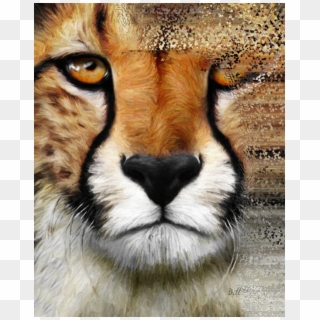 Cheetah 68miles Freetoedit Art Edited Adult Bigcats - Cheetah Face Png Clipart