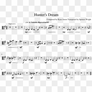 Hunter's Dream - Country Roads Trombone Sheet Music Clipart