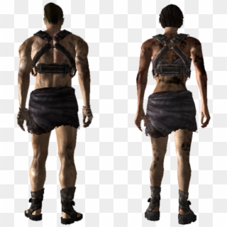 Worn Slave Outfit Back - Costume Clipart