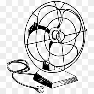 Air Blower Blowing Cooling Electric Fan Household - Drawing Of A Fan Clipart