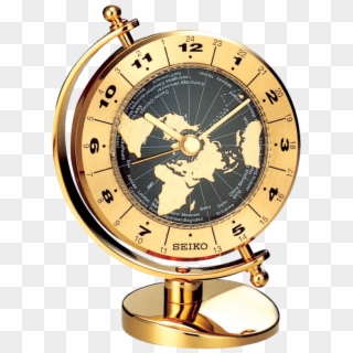 Executive World Time Clock - Seiko Desk Clock Clipart