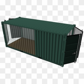 Storage Container 20' - Shipping Container Clipart