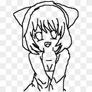 Anime Girl Base - Sketch Clipart
