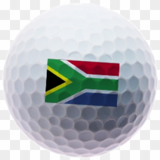 South African Flag Printed Golf Ball - South Africa Golf Ball Clipart