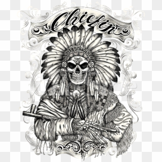 Chiefin' Skull Chief - Skull Chief Drawings Clipart